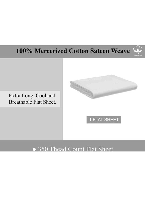 Hotel Linen Klub Bed Sheet Cotton, Single, White