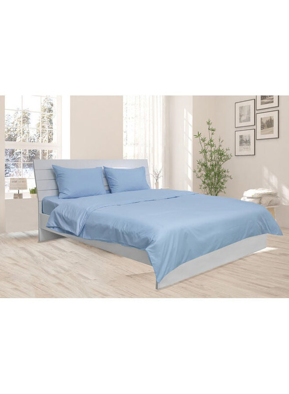 

Generic 3-Piece Duvet Cover Set, 1 Duvet Cover + 2 Pillow Cases, 240 x 260cm, Blue