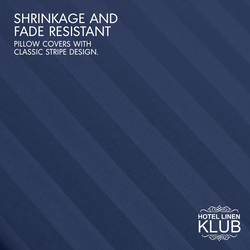 Hotel Linen Klub Long Body Pillowcase with Envelope Closure, Navy Blue