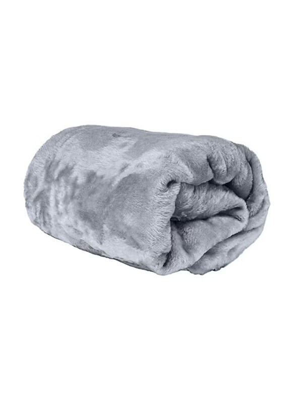 

Hotel Linen Klub Micro Fleece Flannel 260 GSM Super Plush & Comfy Throw Blanket, Double, Grey