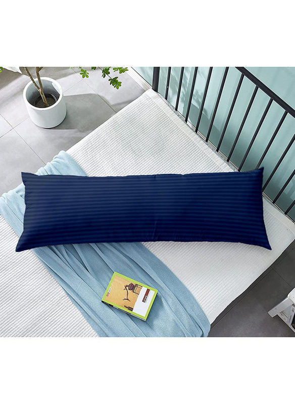 Krude 100% Polyester Long Body Pillow, Navy Blue