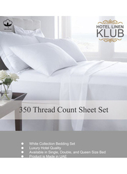 Hotel Linen Klub 4-Piece Deyarco Hotel Linen Klub Bed Sheet, Double, White