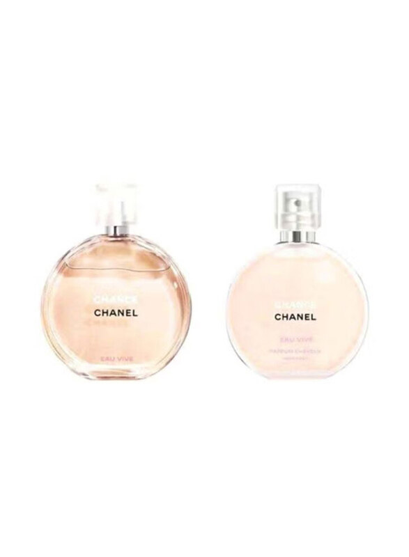 

Chanel 4-Piece Chance Eau Vive Gift Set for Women, 2 x 100ml EDT Perfume, 2 x 35ml Hair Mist