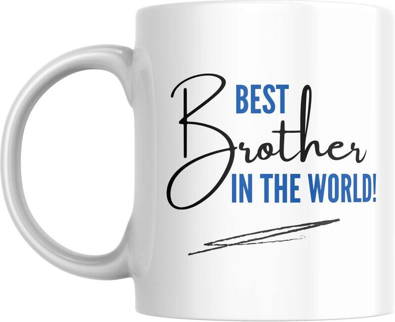 

SIESTASAFARI Best Brother in the World Coffee Mug, 11oz, Gift for Brother, Sibling, Brother Appreciation, Gift for Rakhi Bandhan