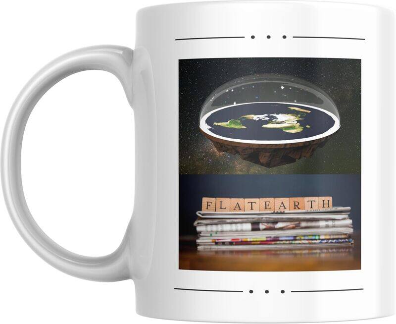 

SIESTASAFARI Flat Earth Coffee mug, Gift for Consiracy Theorist, Flat Earther