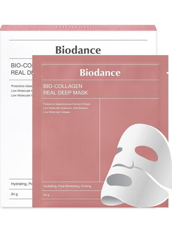 

BIODANCE Bio-Collagen Real Deep Mask 34g x 4ea, Hydrating Overnight Mask Pore Minimizing