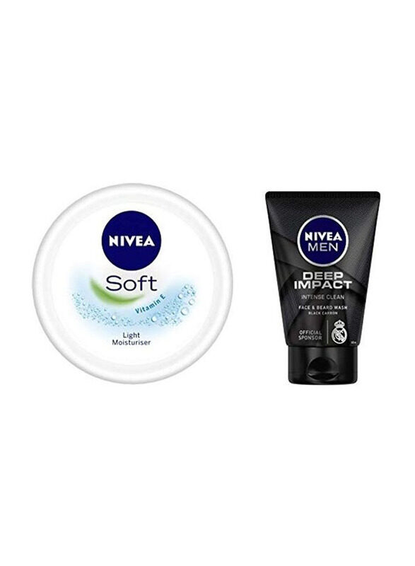 

Nivea Deep Impact Intense Clean Face Wash With Soft Cream, 2 x 400ml