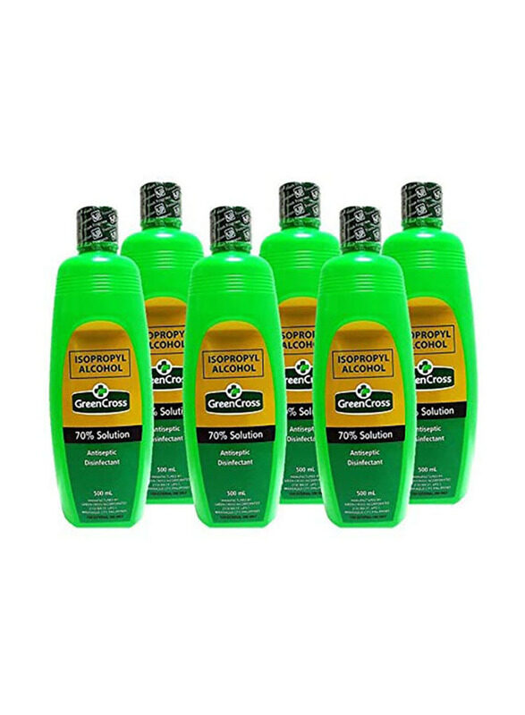 

Green Cross Isopropyl Alcohol Antiseptic Disinfectant, 6 x 500ml