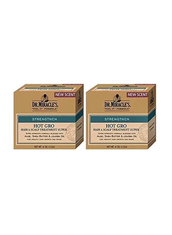 

Dr. Miracle'S Super Hot Gro Hair And Scalp Treatment, 2 x 4oz