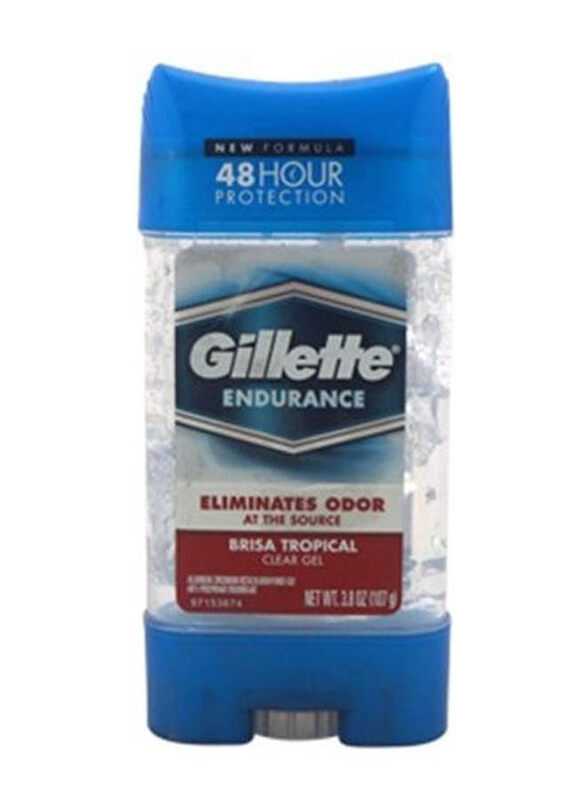 

Gillette Tropical Endurance Clear Gel Deodorant Stick, 107gm