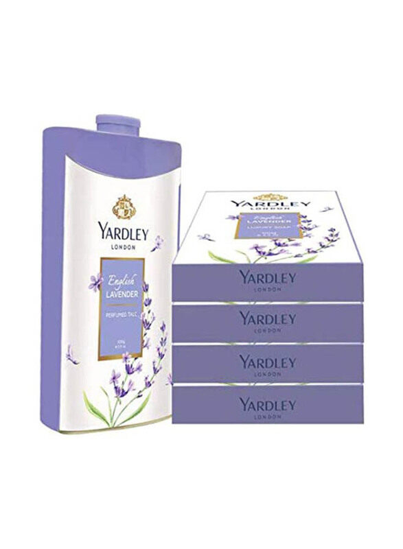 

Yardley Lavender English Rose Luxury Soap with Perfumed Talc, 100gm, 5 Pieces