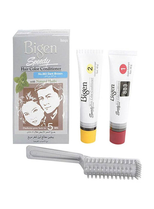 

Bigen Speedy Natural Herbs Hair Colour, 883 Dark Brown