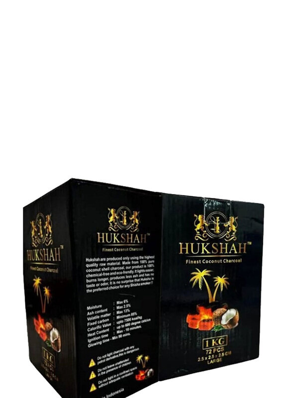 

Hukshah 72-Piece Mini Bakhoor Finest Coconut Charcoal, 1000gm