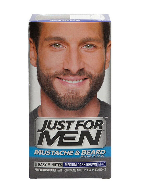 

Just For Men Moustache And Beard Brush-In Colour Gel, M-40 Medium Dark Brown