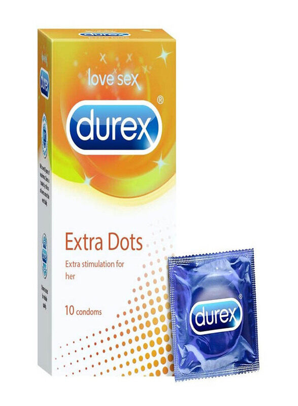 

Durex Extra Dots Condoms, 10 Pieces