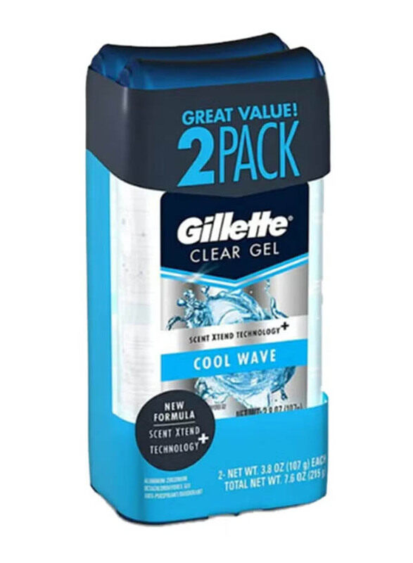 

Gillette Antiperspirant & Deodorant, 2 x 3.8Oz