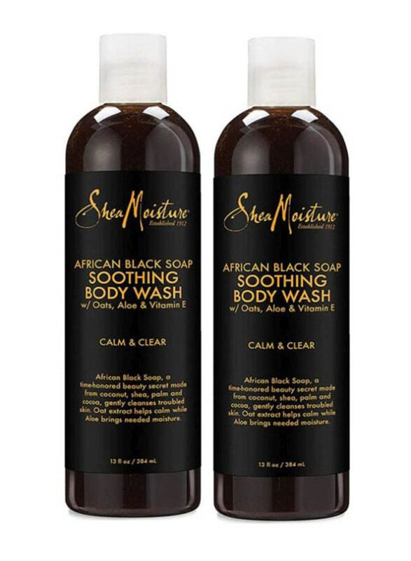 

Sheamoisture African Black Soap Soothing Body Wash, 2 x 384ml