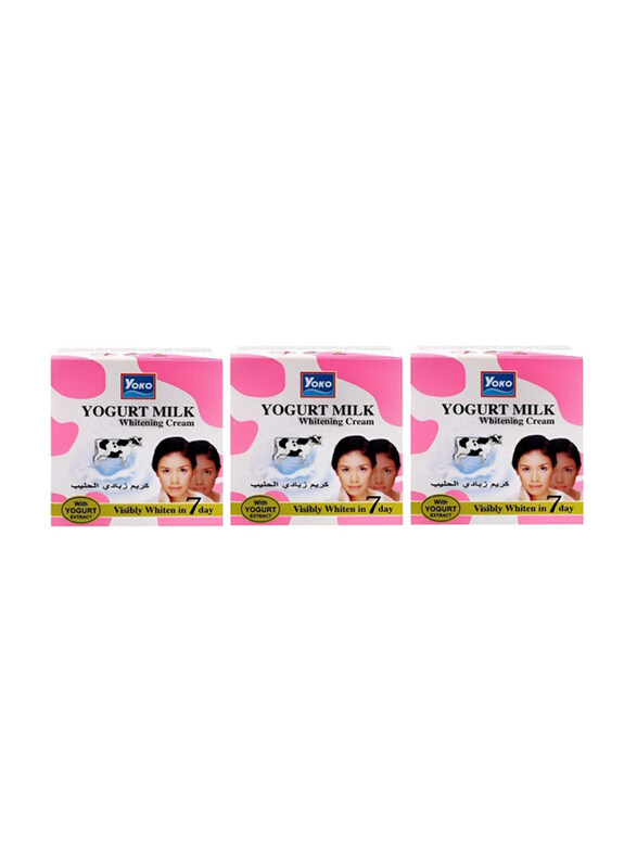 

Yoko Yogurt Milk Whitening Cream, 3 Pieces