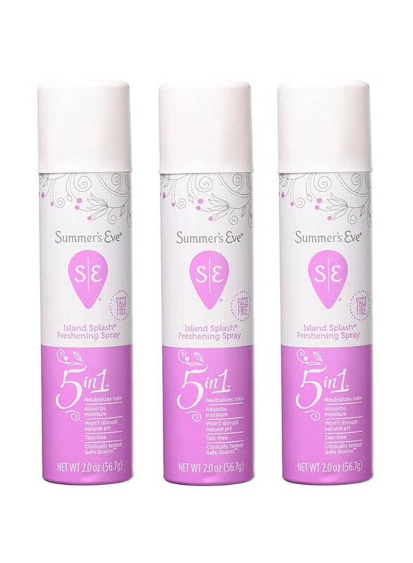 

Summer's Eve Island Splash Freshening Deodorant Spray, 3 x 2oz