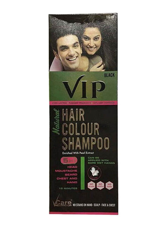 

VIP Hair Color Shampoo, 180ml, Black