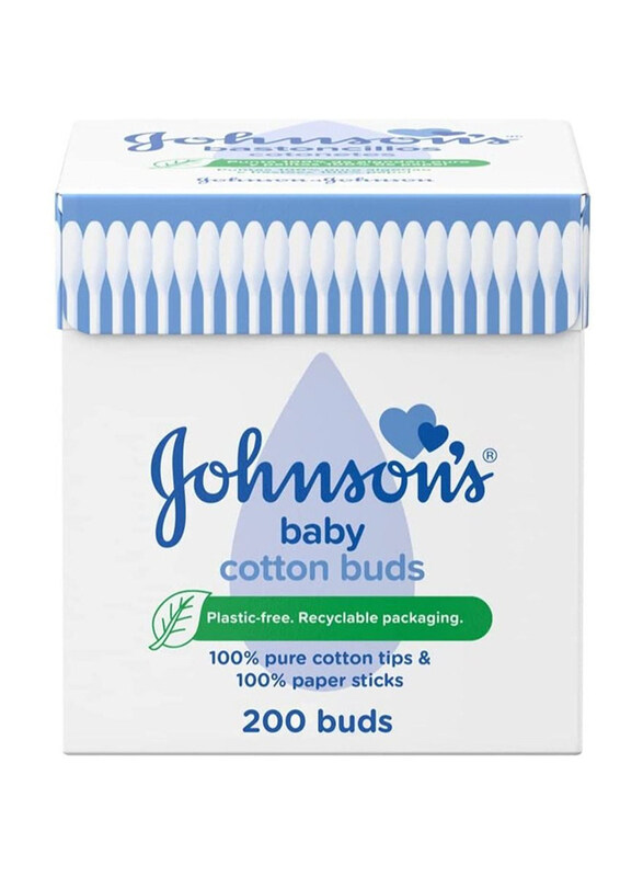 

Johnson's 200-Piece Cotton Buds, Multicolour