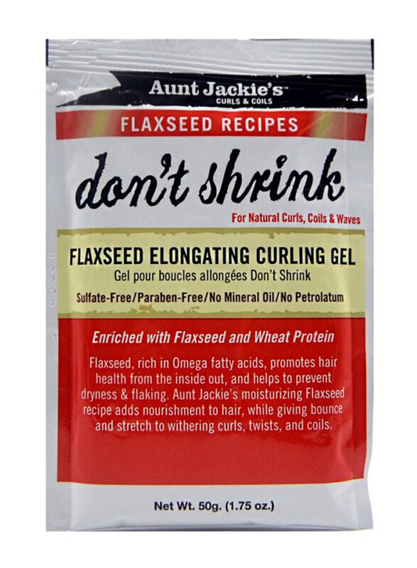 

Aunt Jackie's Don't Shrink Flaxseed Elongating Curling Gel for All Hair Types, 50gm