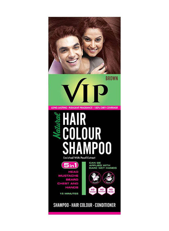 

VIP 5-In-1 Shampoo Hair Colour, 180ml, Brown