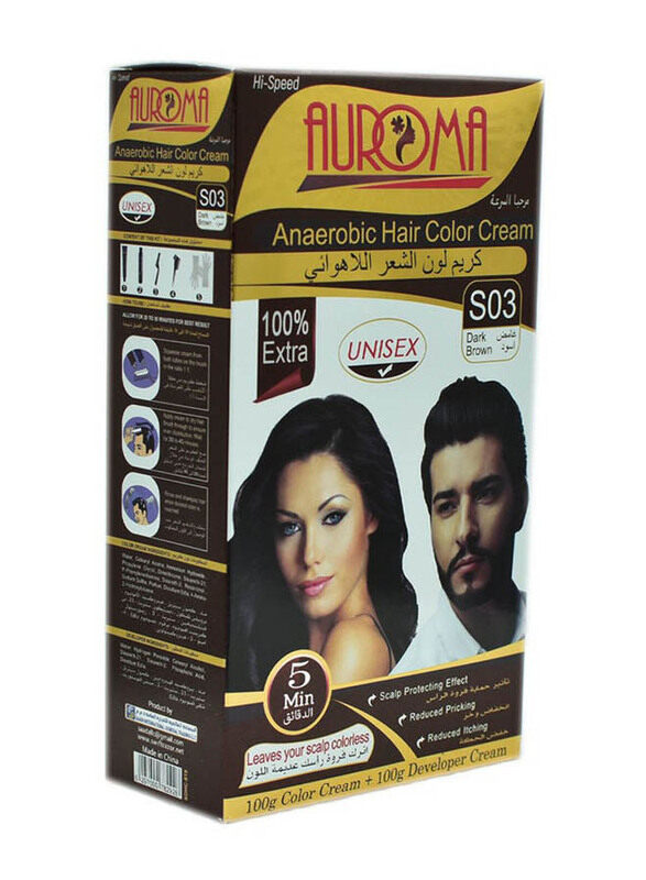 

Auroma Anaerobic Hair Colour Cream, 200ml, Dark Brown