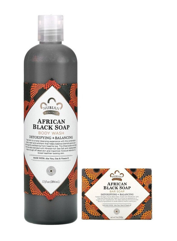 

Nubian Heritage African Black Bar Soap & Body Wash, 2 Pieces