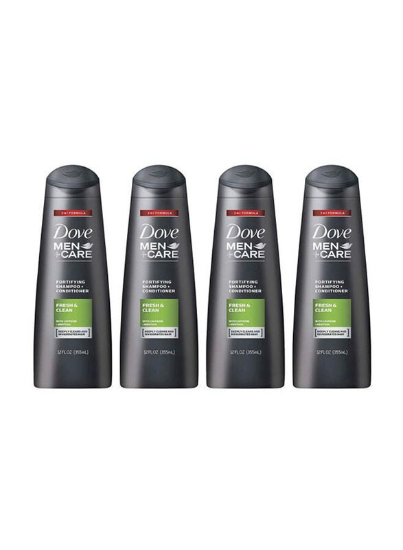 

Dove 2-in-1 Fresh & Clean Shampoo & Conditioner, 4 x 355ml