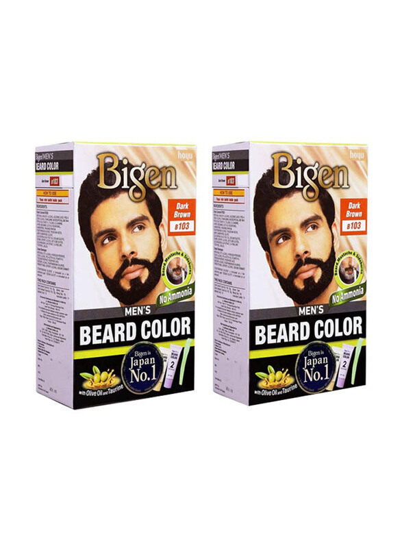 

Bigen Ammonia Free Men's Beard Dye, Dark Brown B103