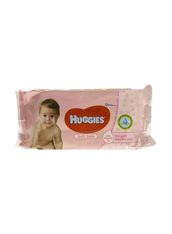 

Huggies 224 Sheets Soft Skin Baby Wipes, White