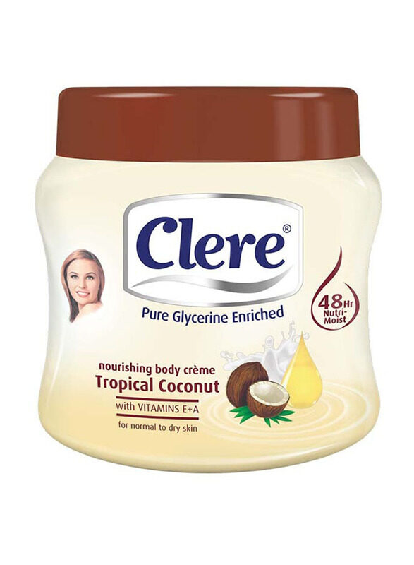 

Clere Tropical Coconut Body Creme, 500ml