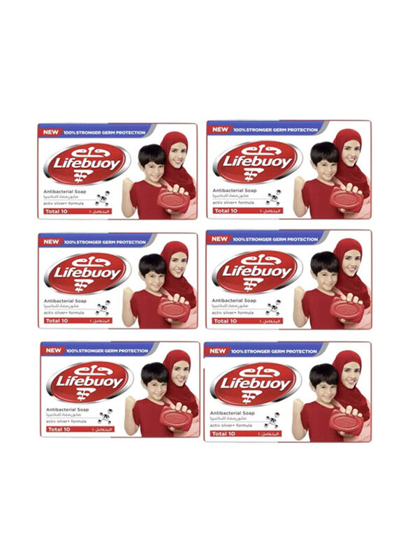 

Lifebuoy Antibacterial Soap Red, 160gm, 6 Pieces