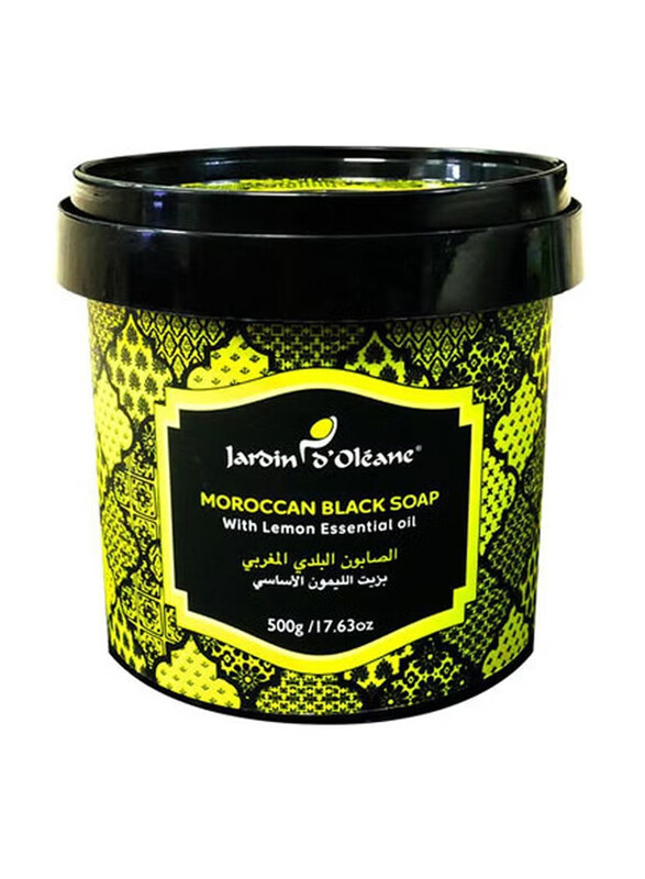 

Jardin D Oleane Jardin D'oleane Moroccan Black Soap with Essential Oil Of Lemon, 500gm