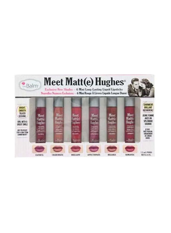 

theBalm 6-Piece Meet Matte Hughes Lip Gloss Set, Volume, 02 Volume