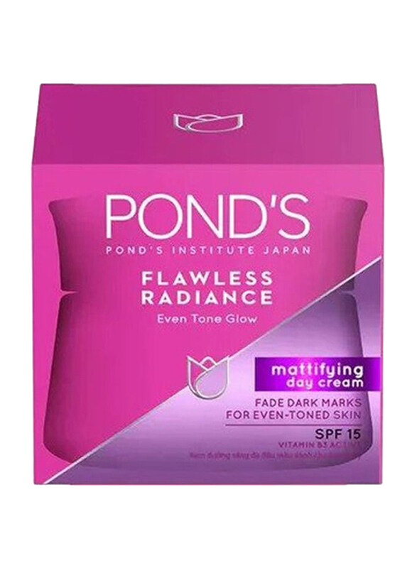 

Pond's Flawless Radiance Hydrating Day Gel Cream with Spf 15 & Niacinamide Even Tone Glow Fades Dark Marks, 50 ml