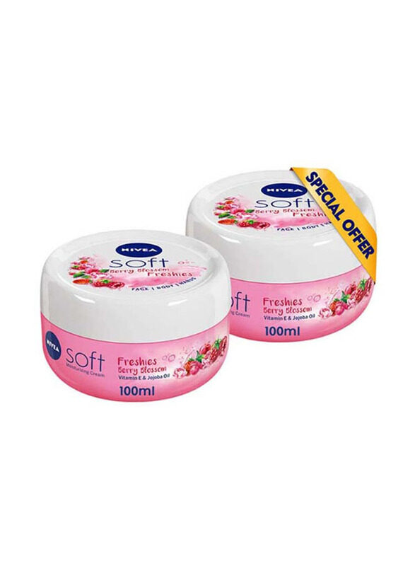 

Nivea Soft Freshies Moisturizing Cream Berry Blossom, 2 x 100ml