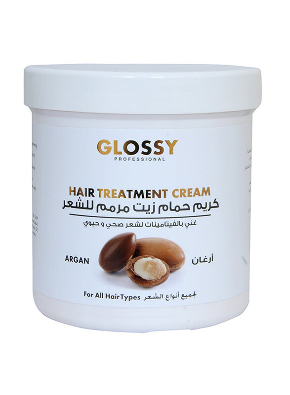 

Glossy Professional Argan Hair Treatment Cream for All Hair Types, 1000ml