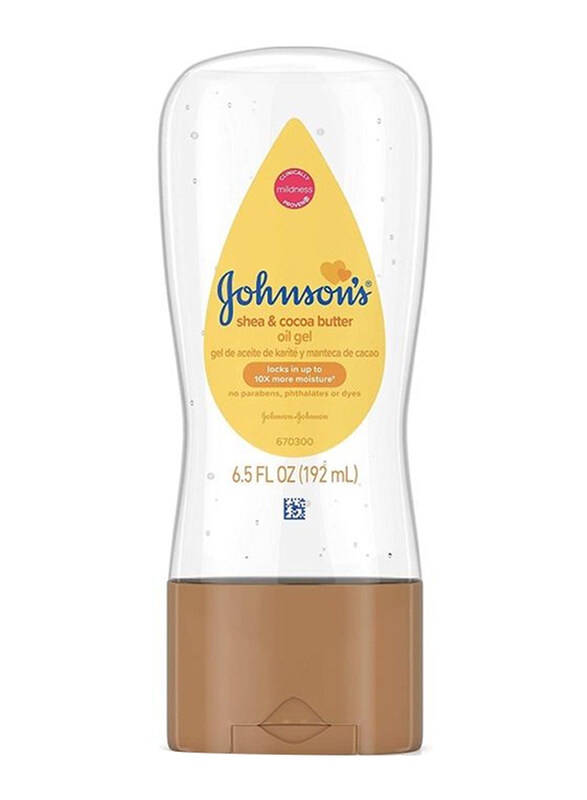 

Johnson's 192ml Baby Oil Gel With Shea And Cocoa Butter, Clear