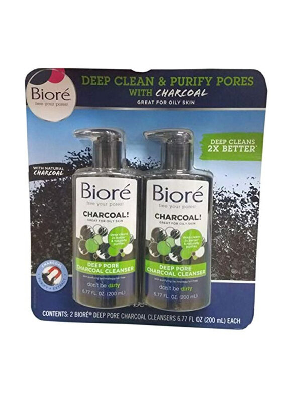 

Biore Charcoal Cleanser, 200ml, 2 Pieces