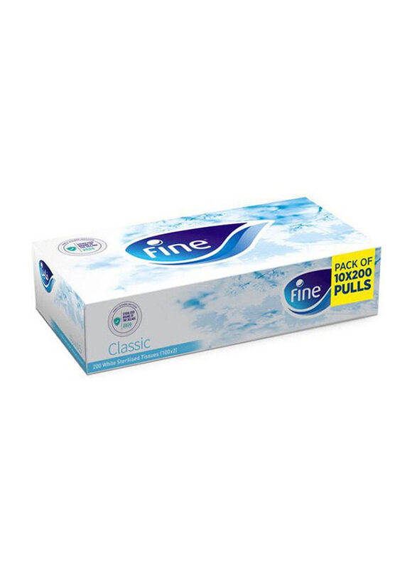 

Fine Facial Tissues Box, 200 Pieces