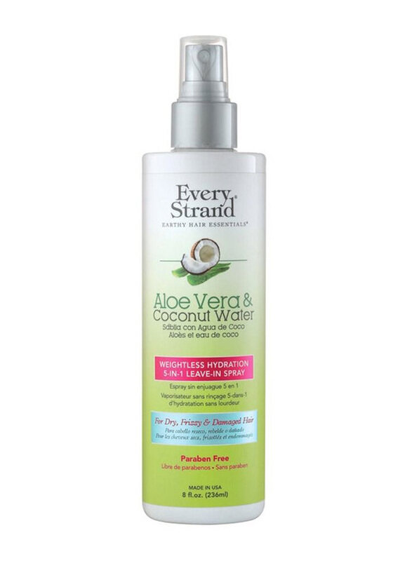 

Every Strand 5-in-1 Aloe Vera & Coconut Water Weightless Hydration Leave-In Spray for Frizzy Hair, 8oz