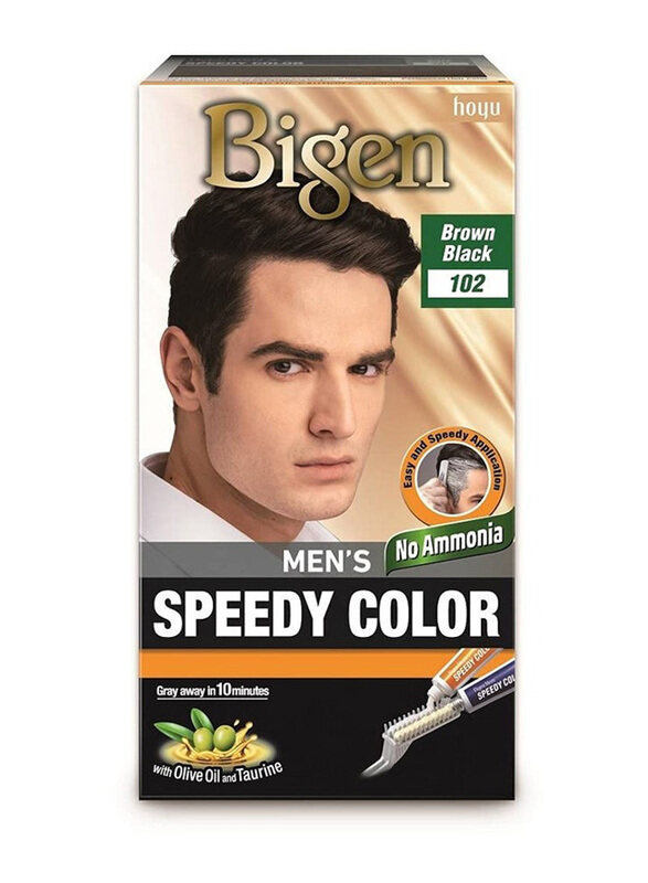 

Bigen Men's Speedy Color with Olive Oil & Taurine, 102 Brown Black