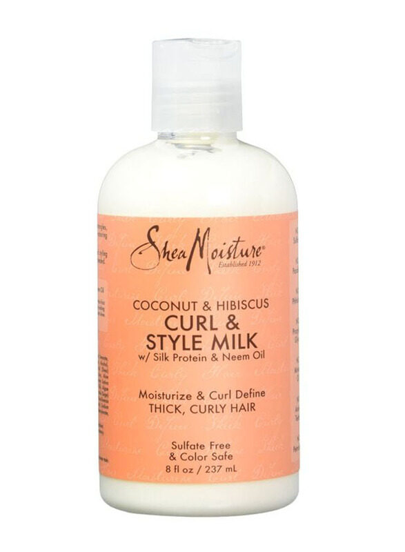 

Shea Moisture Coconut & Hibiscus Curl & Style Milk for Curly Hair, 8oz
