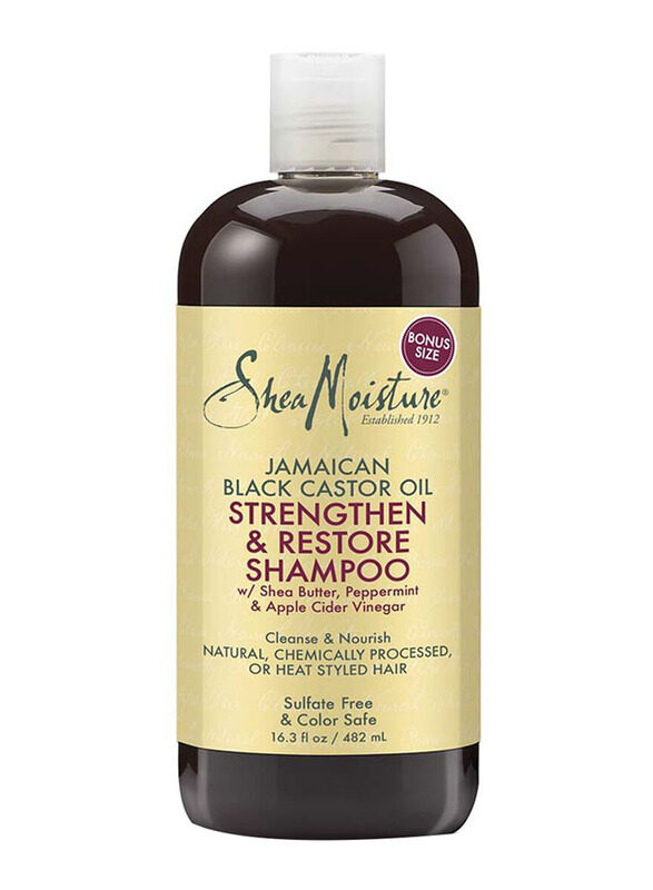 

Sheamoisture Black Castor Oil Strengthen & Restore Shampoo for All Hair Types, 482ml