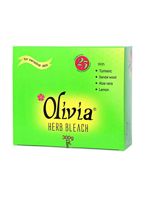 

Olivia Herb Bleach for Sensitive Skin with Haldi Chandan Aloe Vera Nimbu, 300 gm