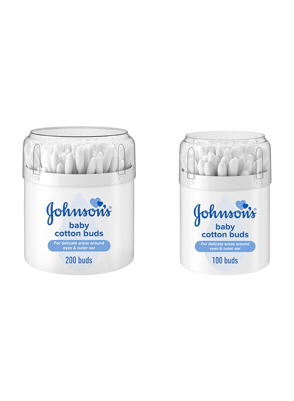 

Johnson's 300-Pieces Baby Cotton Buds Soft and Gentle for Delicate Skin, Multicolour