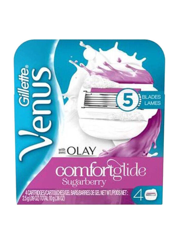 

Gillette Comfort Glide Olay Sugarberry Razor Blade Refills, 4 Pieces