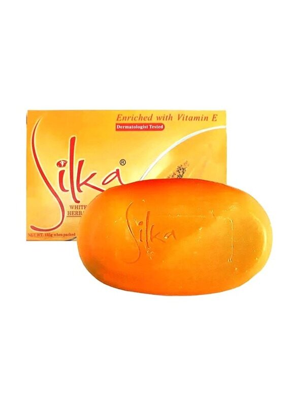 

Silka Vitamin E & Papaya Whitening Herbal Soap, 135 gm